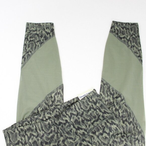Old Navy Womens Green Snake Skin Pattern High Rise Elevate Leggings M 7/8 Ankle - Picture 4 of 5